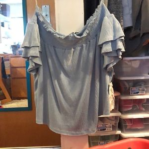 Off the shoulder ruffle top